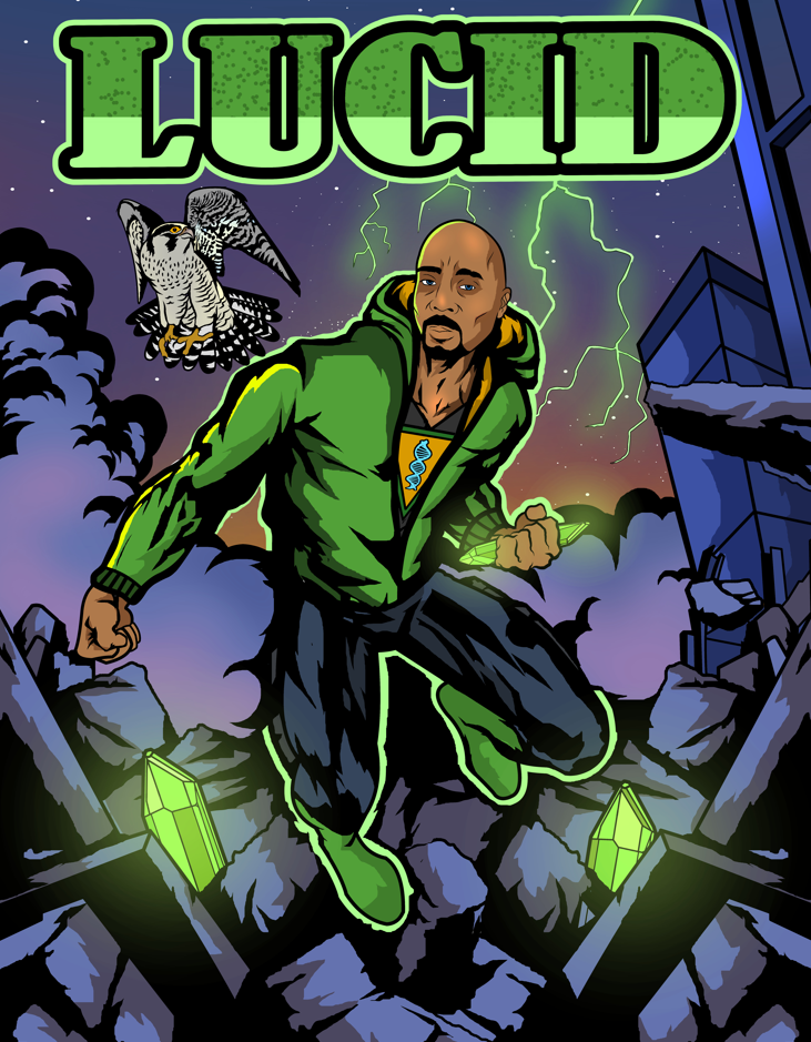 LUCID superhero artwork